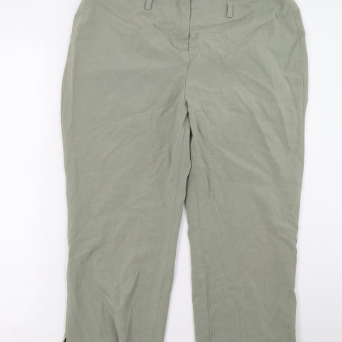 Bonmarché Womens Green   Cropped Trousers Size 14 L21 in