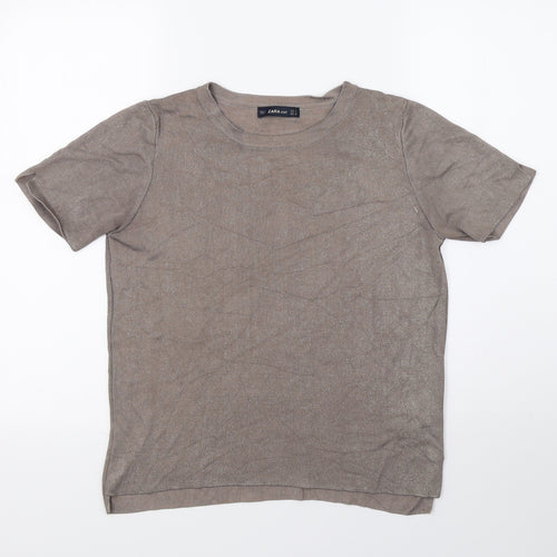 Zata Womens Grey   Basic T-Shirt Size M