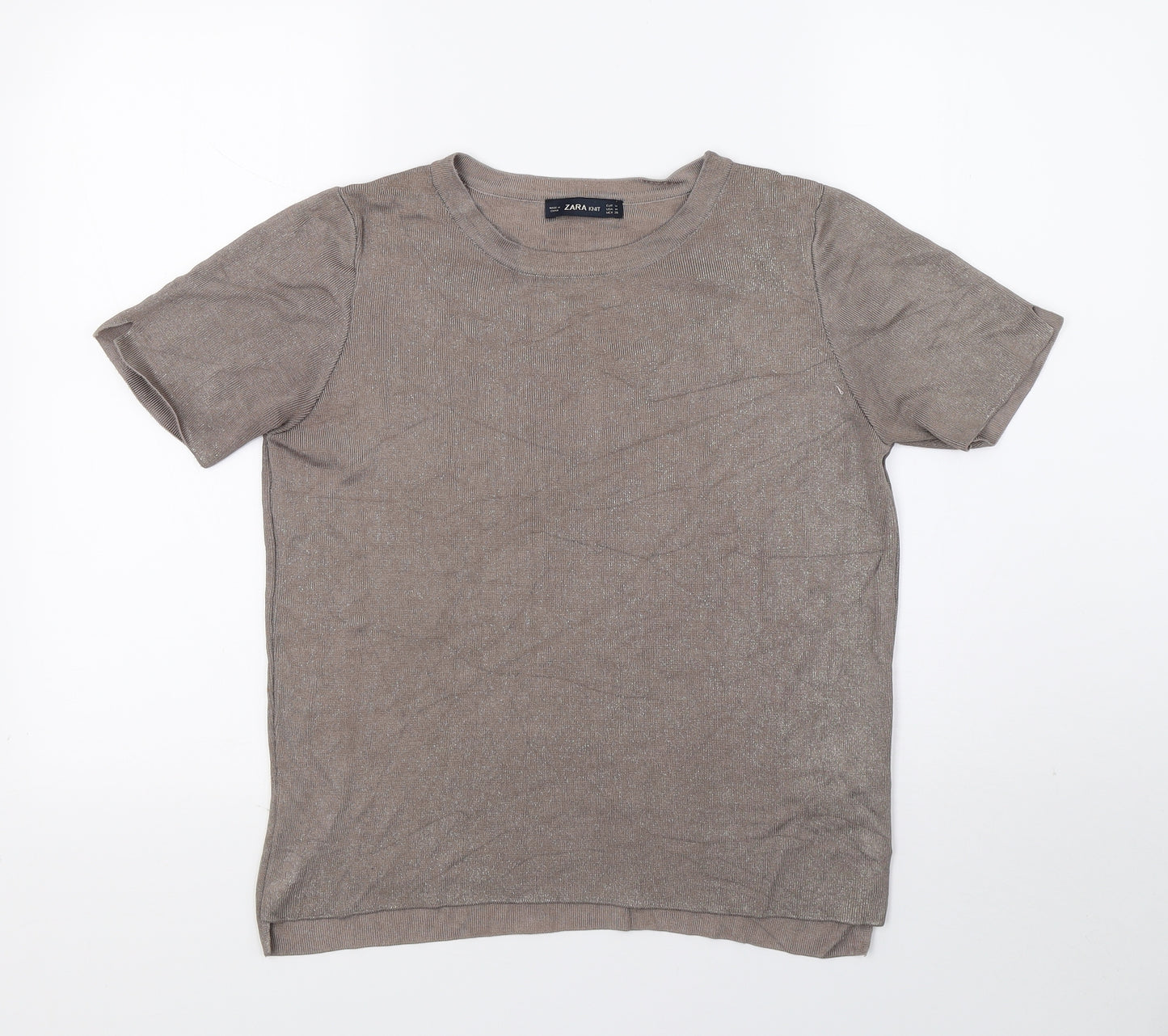 Zata Womens Grey   Basic T-Shirt Size M