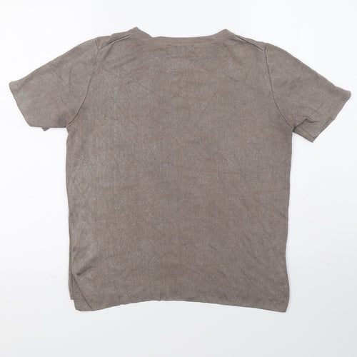 Zata Womens Grey   Basic T-Shirt Size M