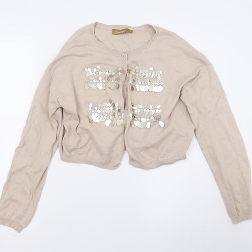 Conbipel Womens Beige   Cardigan Jumper Size S