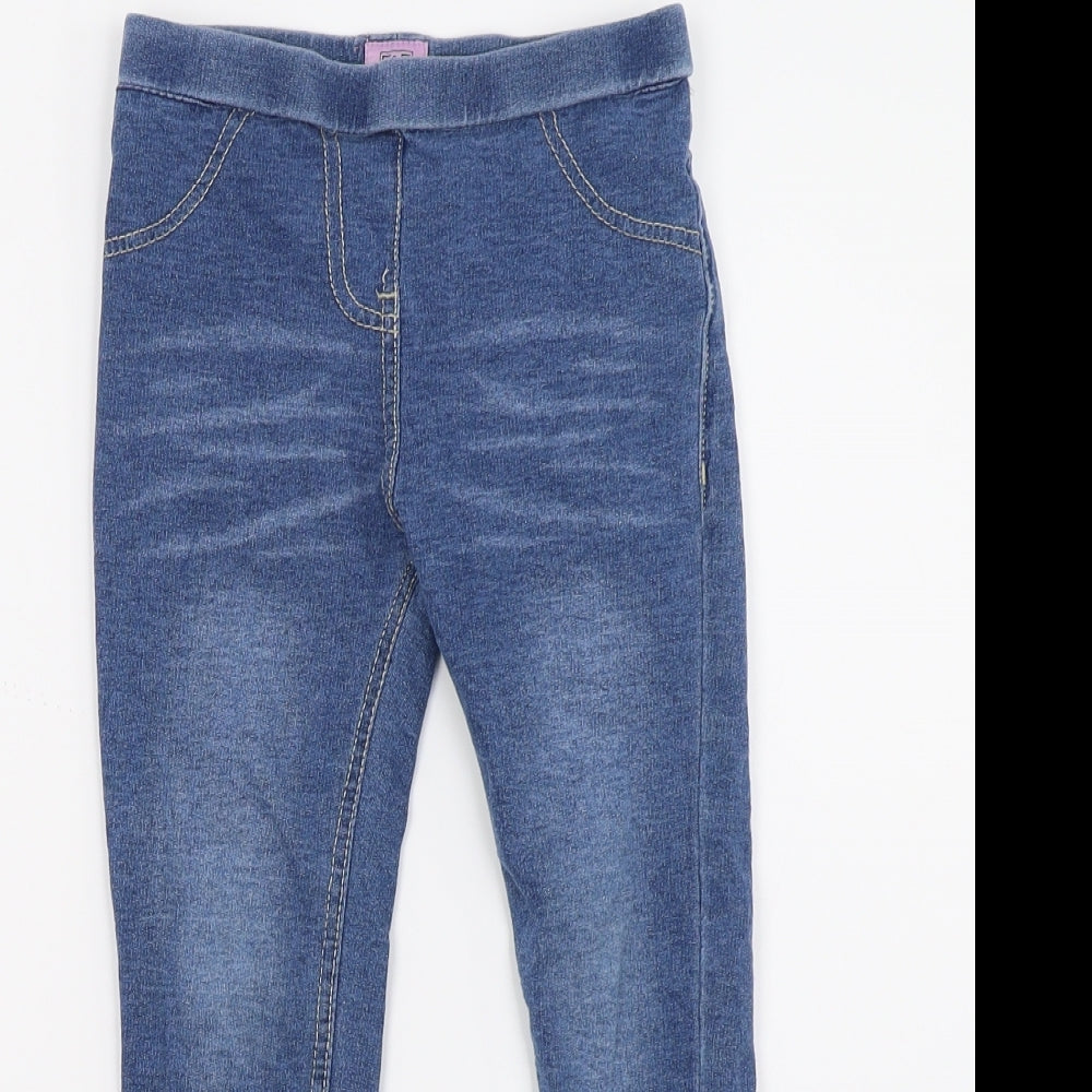 F&F Girls Blue   Jegging Trousers Size 3-4 Years