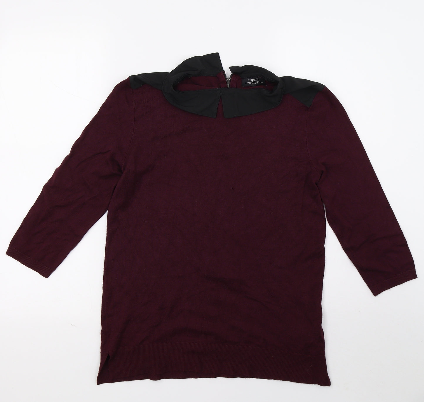 Papaya Womens Purple   Basic T-Shirt Size 14