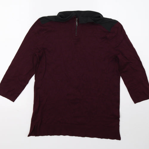 Papaya Womens Purple   Basic T-Shirt Size 14