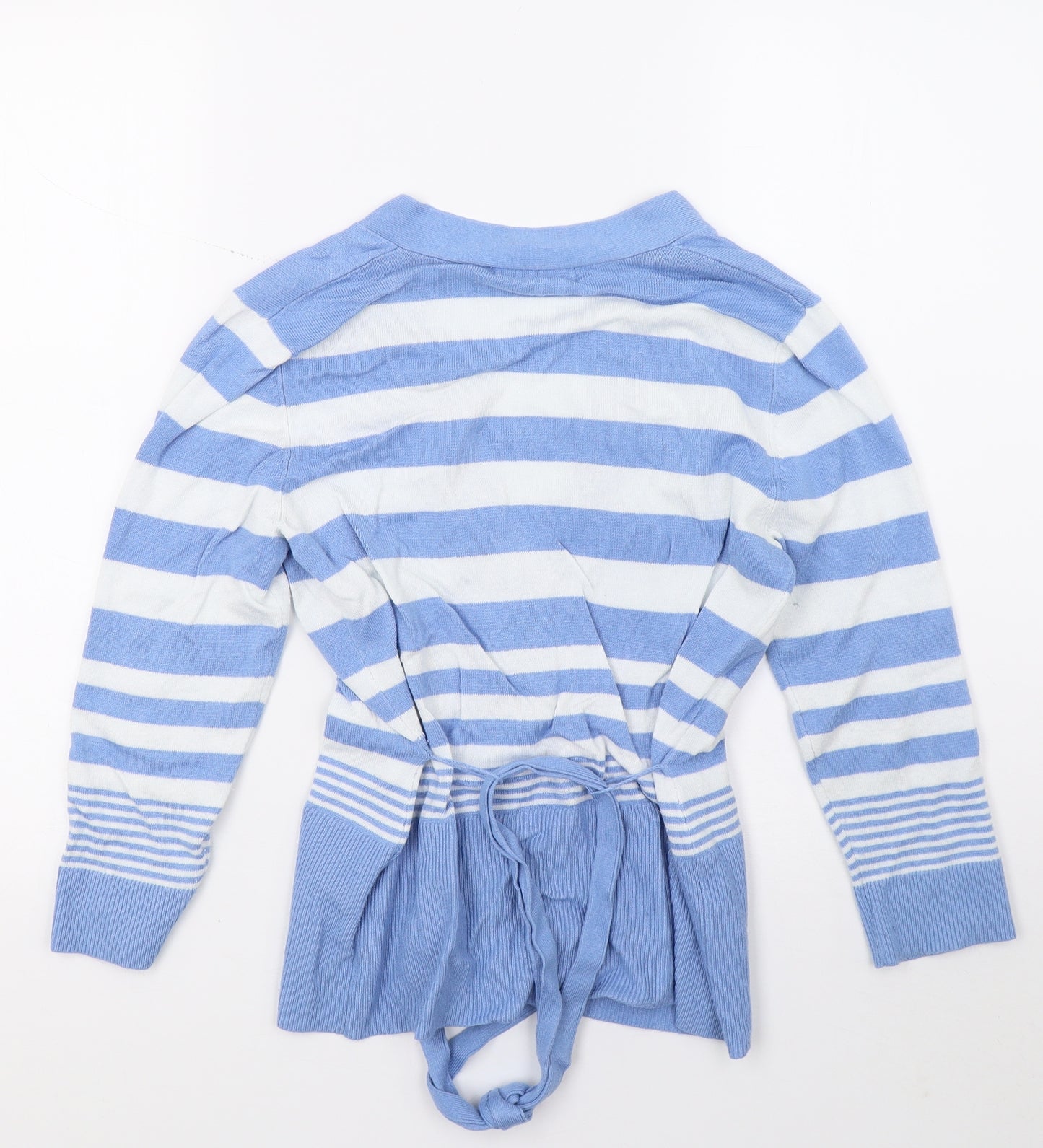 FABRIZIO  Womens Blue Striped  Cardigan Jumper Size S