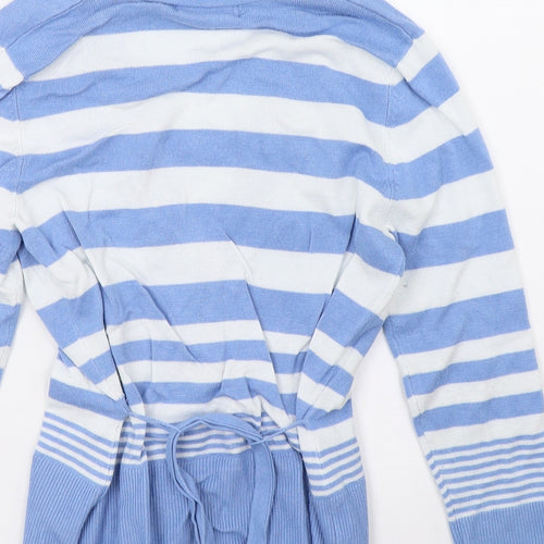 FABRIZIO  Womens Blue Striped  Cardigan Jumper Size S