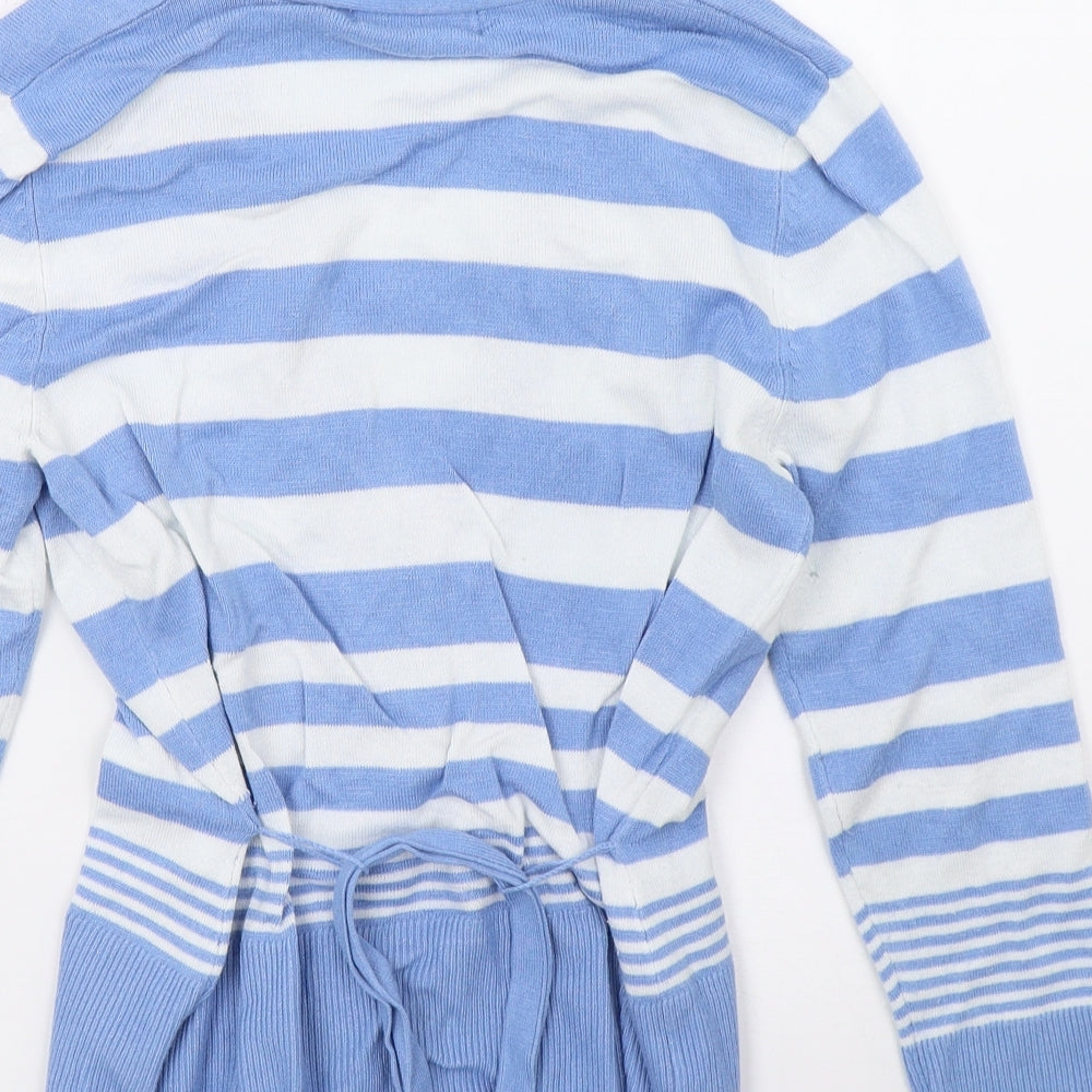 FABRIZIO  Womens Blue Striped  Cardigan Jumper Size S