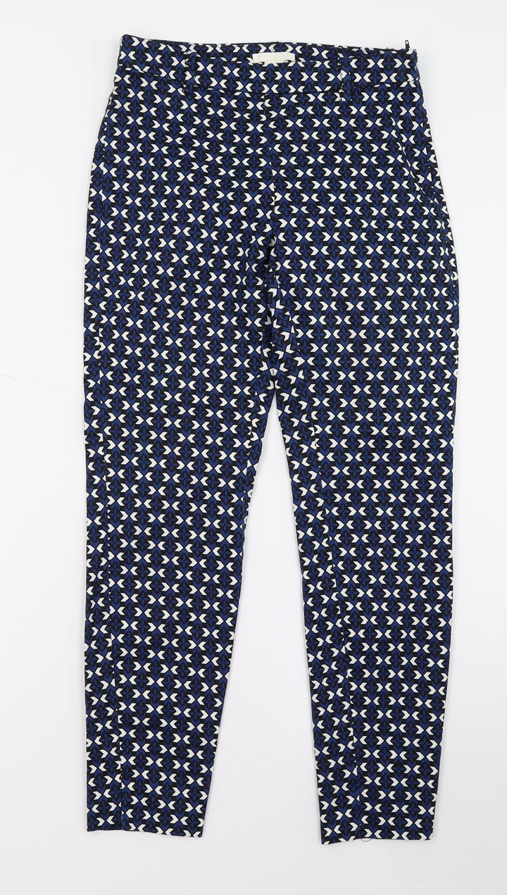 H&M Womens Blue Trousers Size 4 L26 in