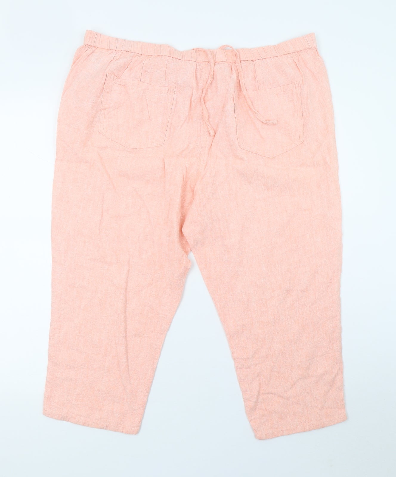 Marks and Spencer Womens Pink   Cropped Trousers Size 18