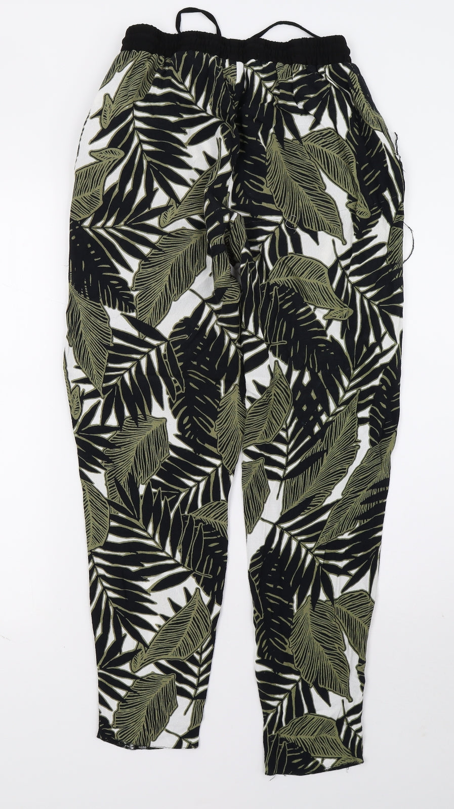 Newlook Womens Black Floral  Trousers  Size 10 L27 in