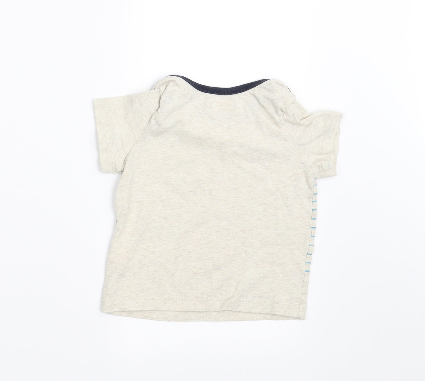 Gap Boys Beige Striped  Basic T-Shirt Size 9-12 Months