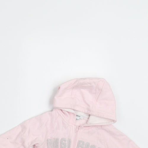 HUGO BOSS Girls Pink   Cardigan Jumper Size 6-9 Months