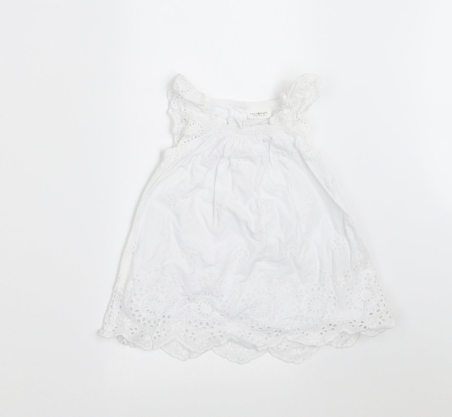 NEXT Girls White   A-Line  Size 0-3 Months  - Broderie Anglaise