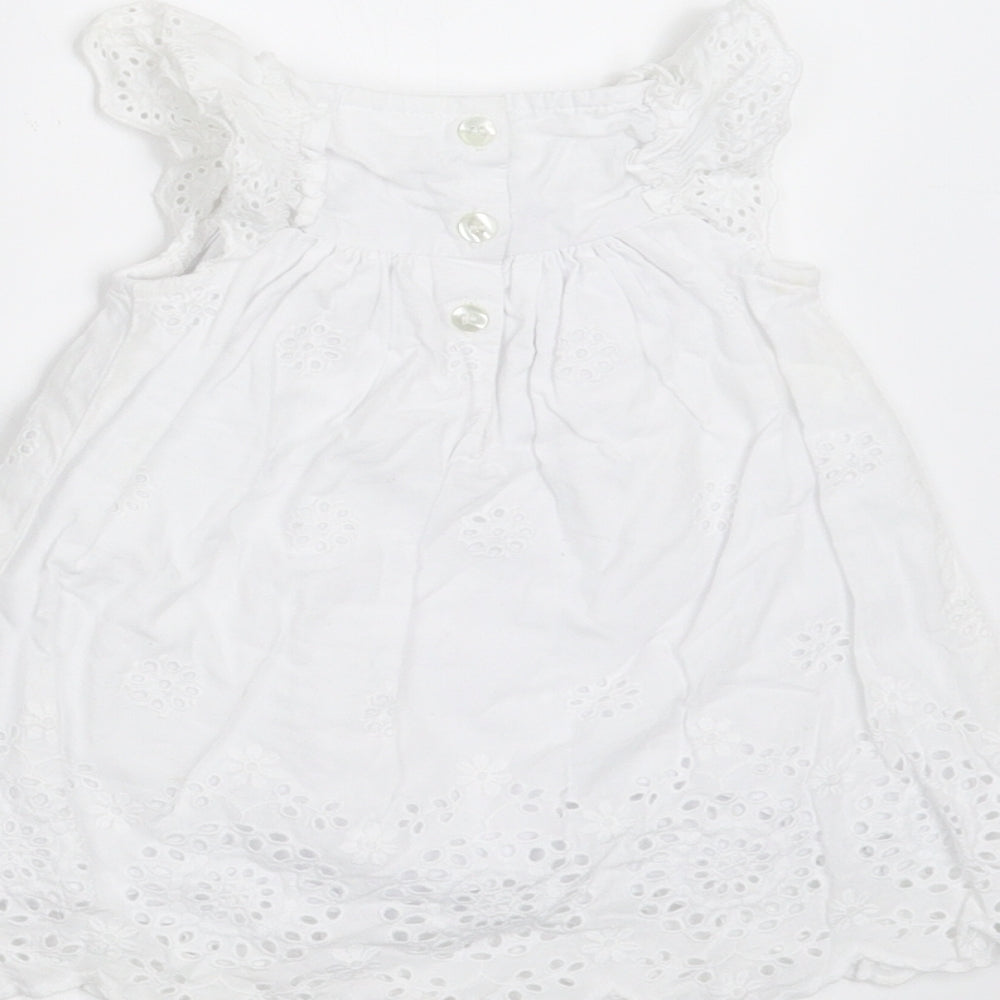 NEXT Girls White   A-Line  Size 0-3 Months  - Broderie Anglaise
