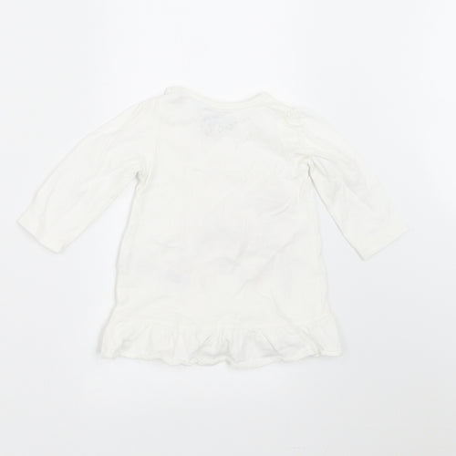 Blue Zoo Girls White   Basic T-Shirt Size 3-6 Months  - CHRISTMAS