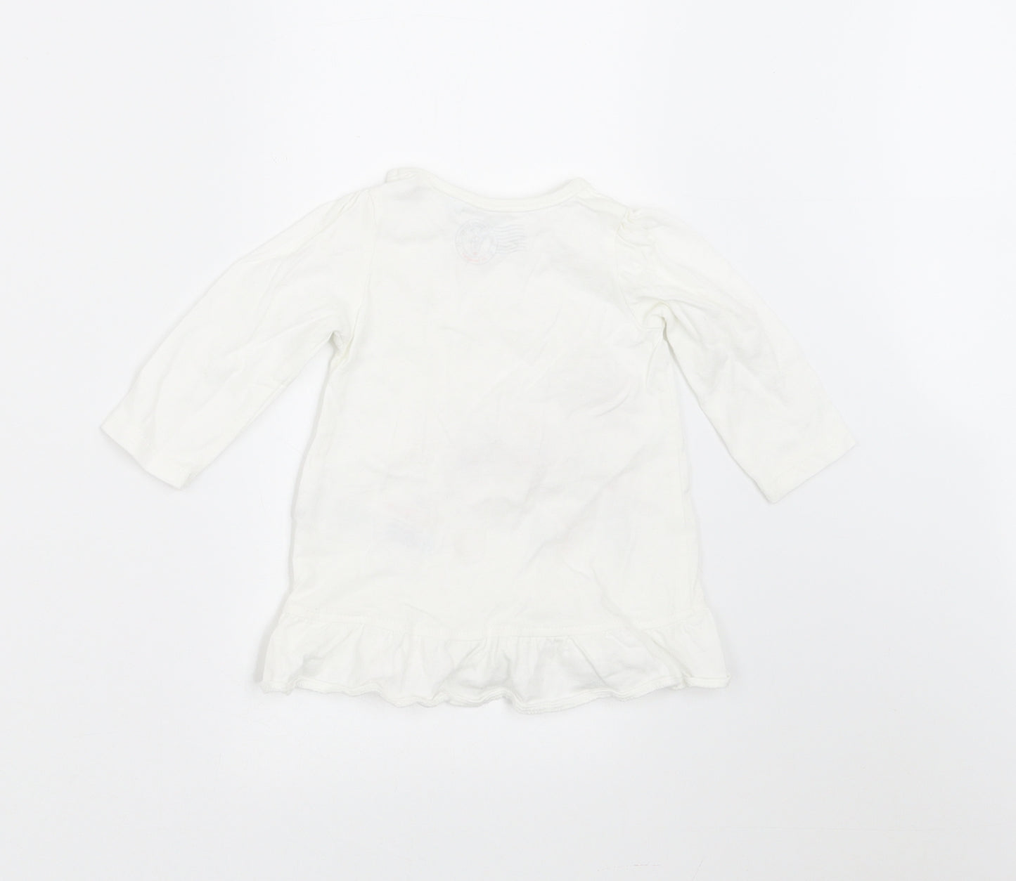 Blue Zoo Girls White   Basic T-Shirt Size 3-6 Months  - CHRISTMAS
