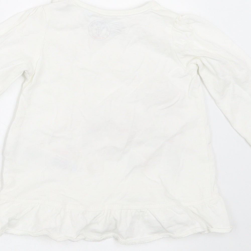 Blue Zoo Girls White   Basic T-Shirt Size 3-6 Months  - CHRISTMAS