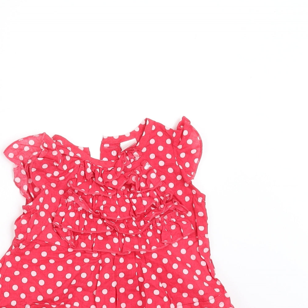 NEXT Girls Red Spotted  A-Line  Size 0-3 Months