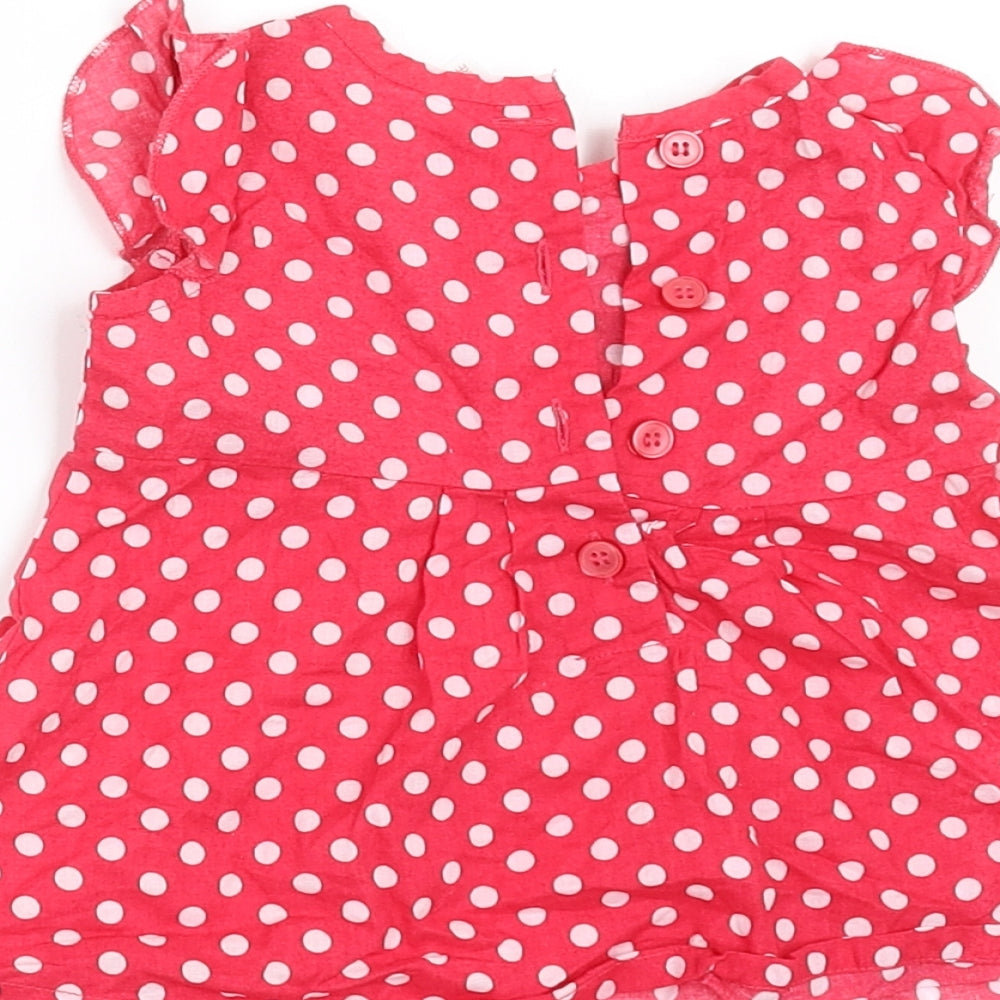 NEXT Girls Red Spotted  A-Line  Size 0-3 Months