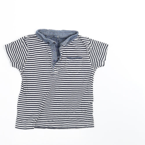 NEXT Boys Blue Striped  Basic Polo Size 12 Months