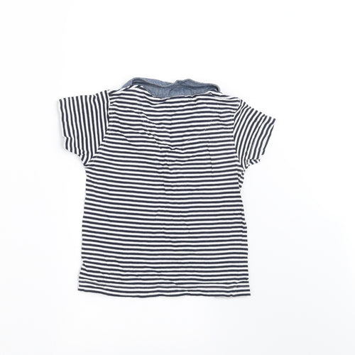 NEXT Boys Blue Striped  Basic Polo Size 12 Months