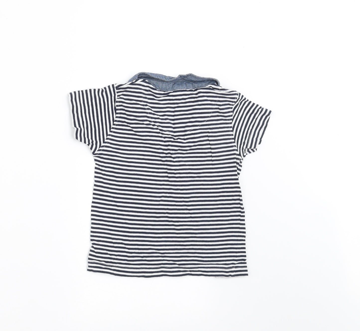 NEXT Boys Blue Striped  Basic Polo Size 12 Months