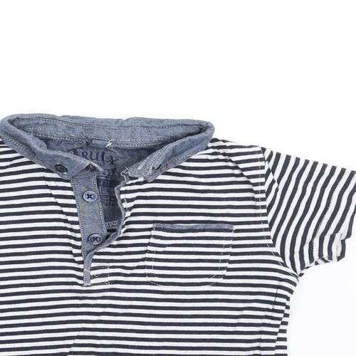 NEXT Boys Blue Striped  Basic Polo Size 12 Months