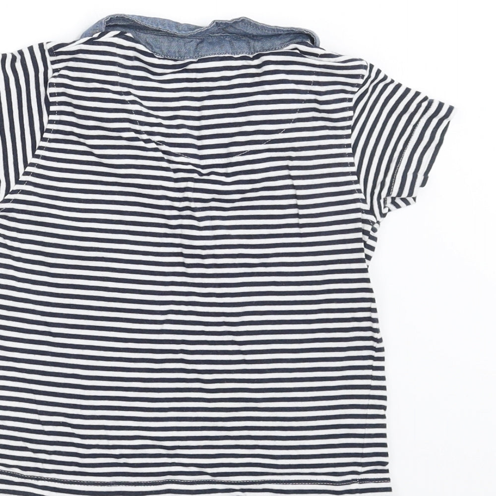NEXT Boys Blue Striped  Basic Polo Size 12 Months
