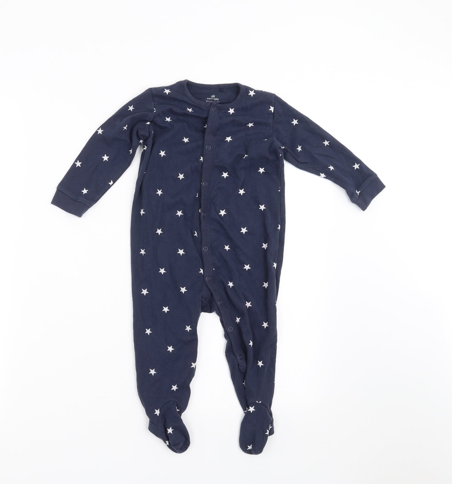 NEXT Boys Blue Floral  Babygrow One-Piece Size 12-18 Months