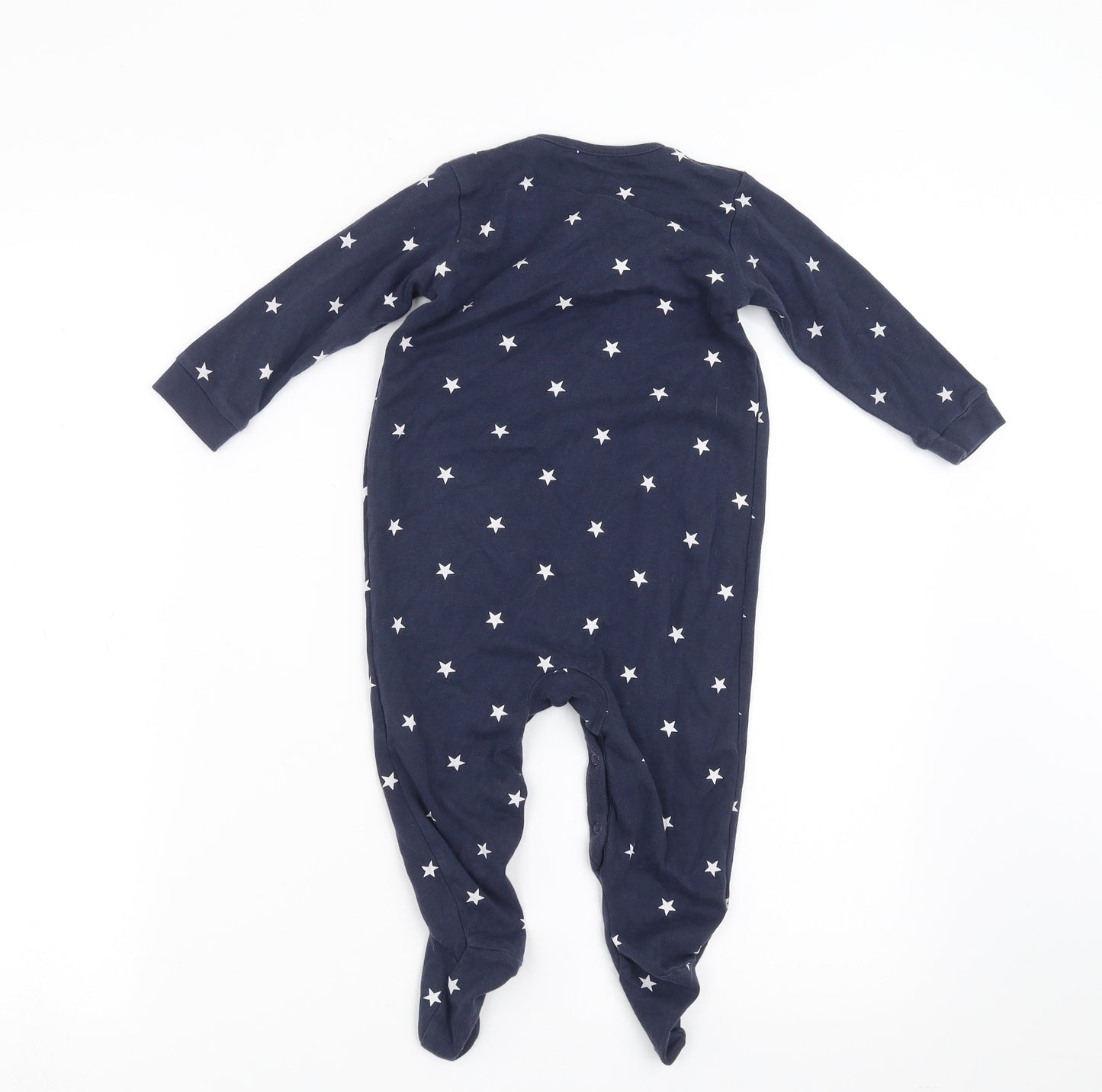 NEXT Boys Blue Floral  Babygrow One-Piece Size 12-18 Months