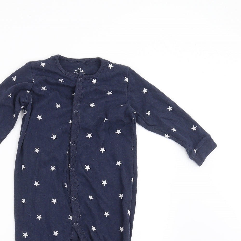 NEXT Boys Blue Floral  Babygrow One-Piece Size 12-18 Months