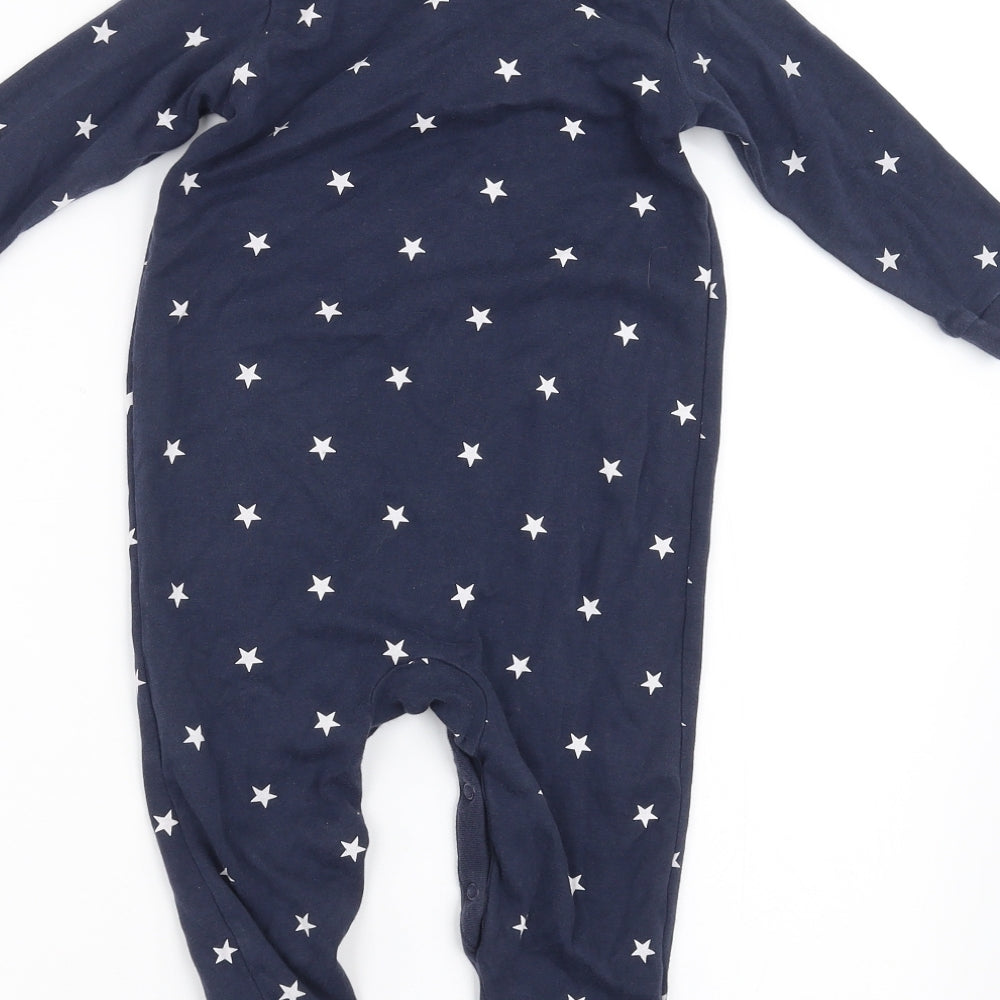 NEXT Boys Blue Floral  Babygrow One-Piece Size 12-18 Months