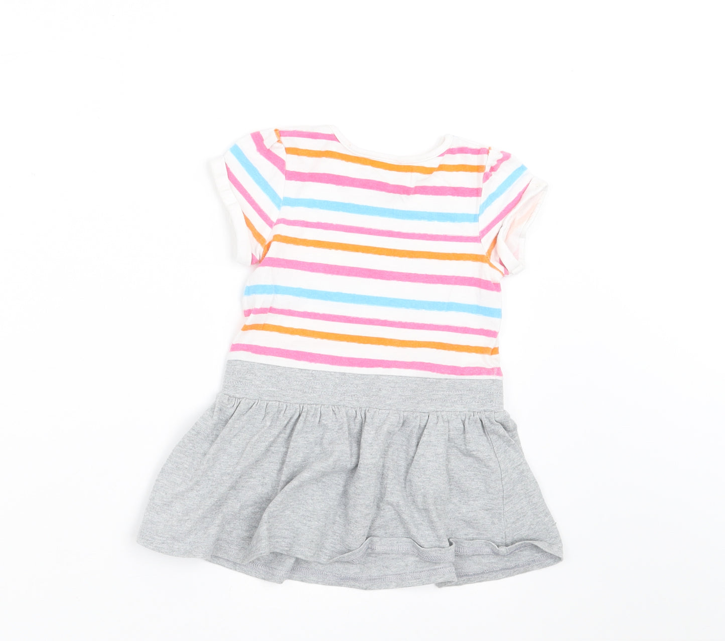 George Girls Silver Striped  A-Line  Size 18-24 Months  - TATTY TEDDY