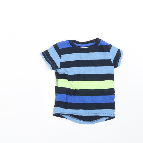 NEXT Baby Blue Striped  Basic T-Shirt Size 6-9 Months