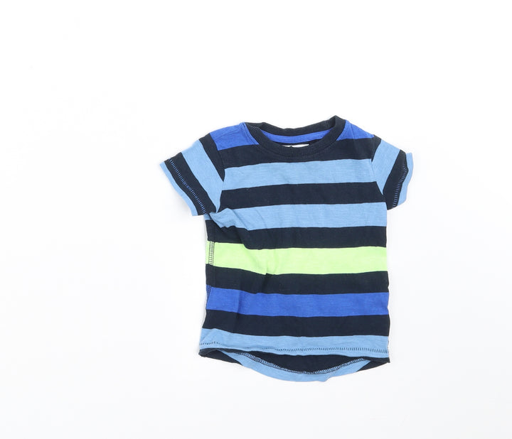 NEXT Baby Blue Striped Basic T-Shirt Size 6-9 Months