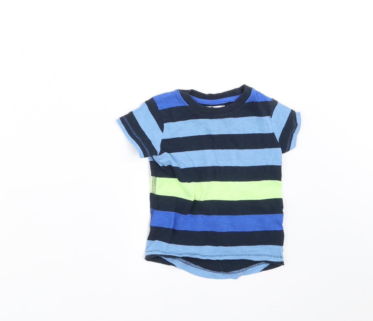 NEXT Baby Blue Striped  Basic T-Shirt Size 6-9 Months