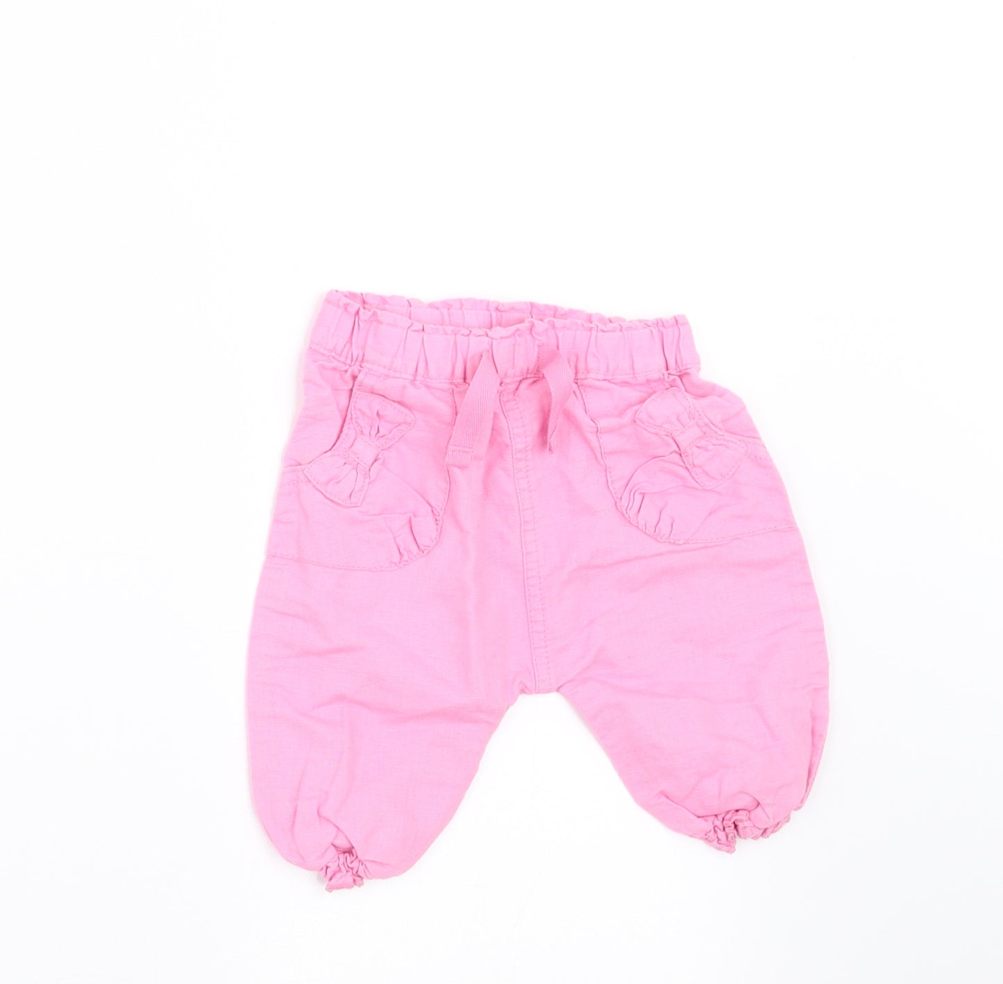 NEXT Girls Pink   Capri Trousers Size 0-3 Months  - SHORTS