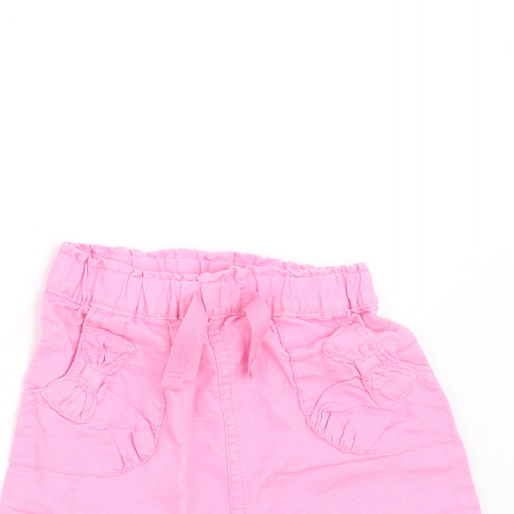 NEXT Girls Pink   Capri Trousers Size 0-3 Months  - SHORTS