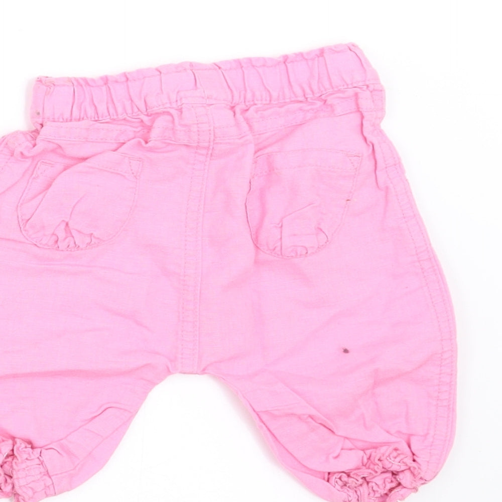 NEXT Girls Pink   Capri Trousers Size 0-3 Months  - SHORTS
