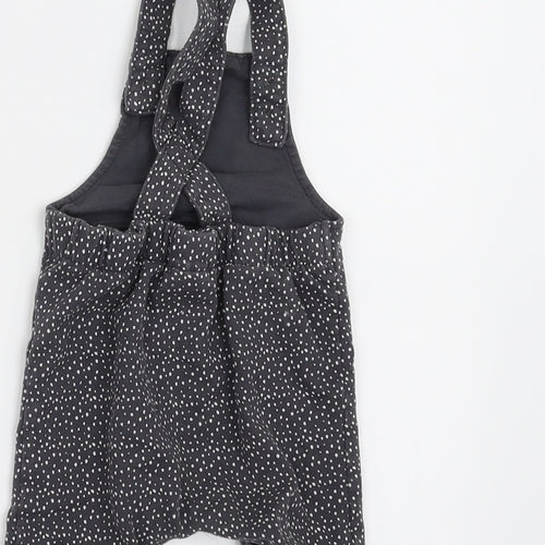 NEXT Girls Grey Spotted  Dungaree One-Piece Size 0-3 Months  - SHORTS