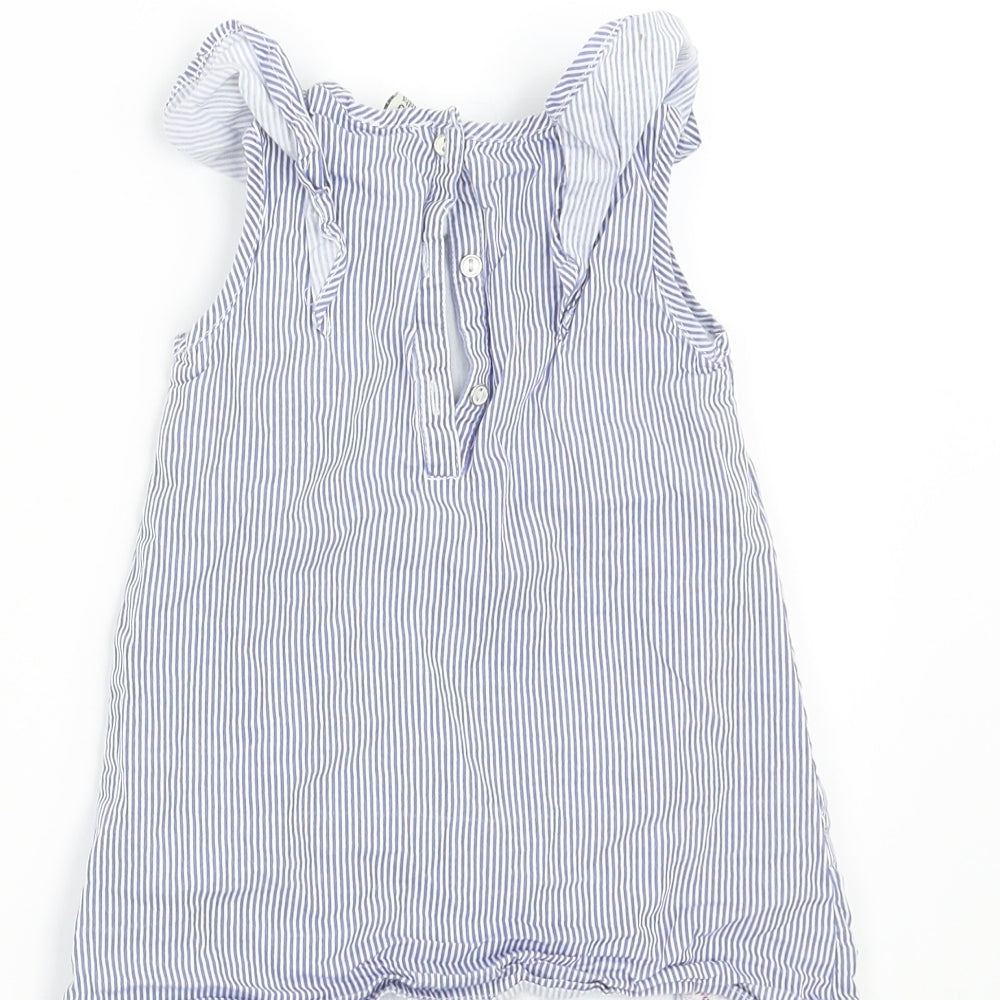 River Island Girls Blue Striped  A-Line  Size 6-9 Months