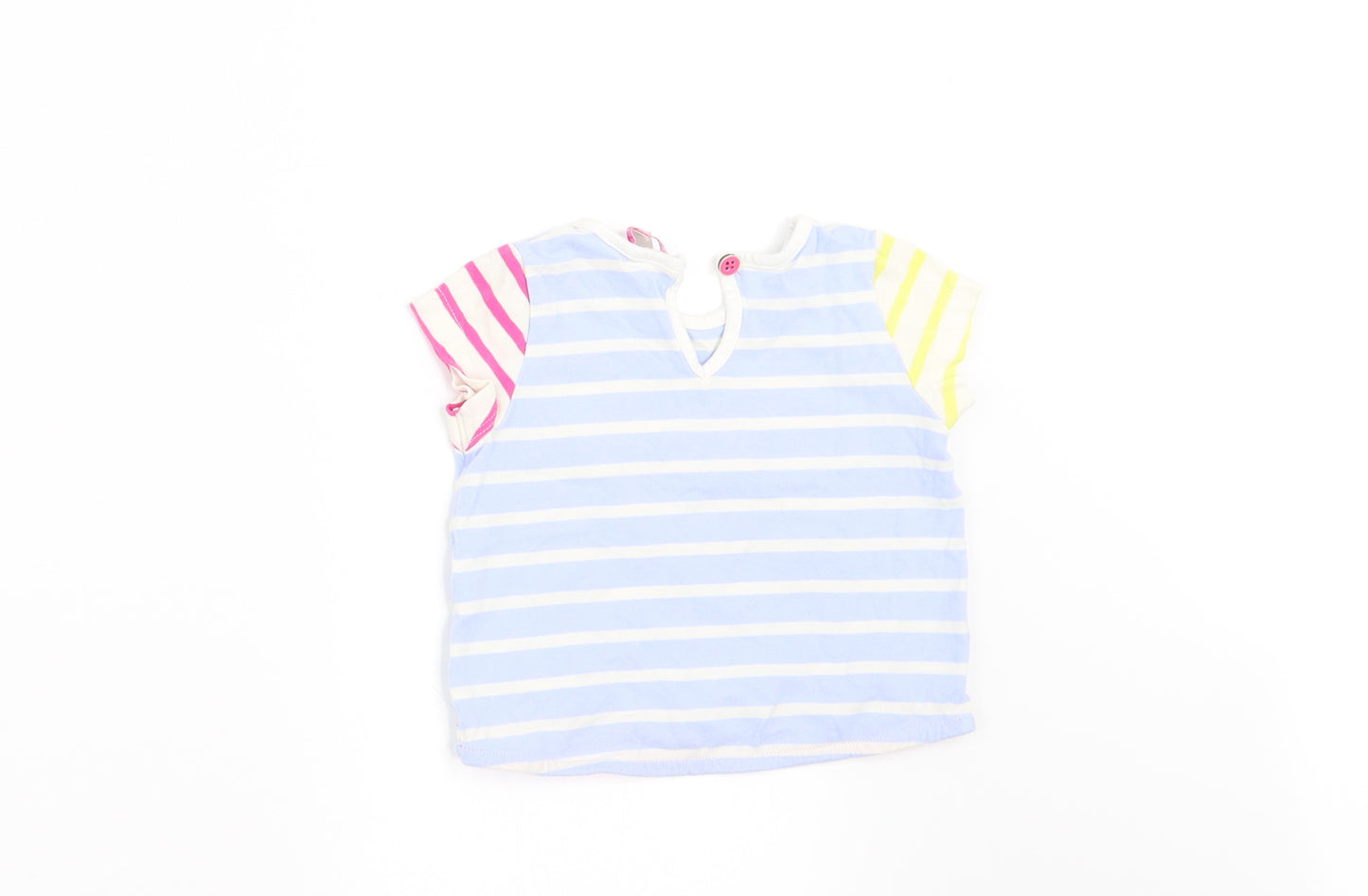 Joules Girls Blue Striped  Basic T-Shirt Size 12 Months  - YAYI