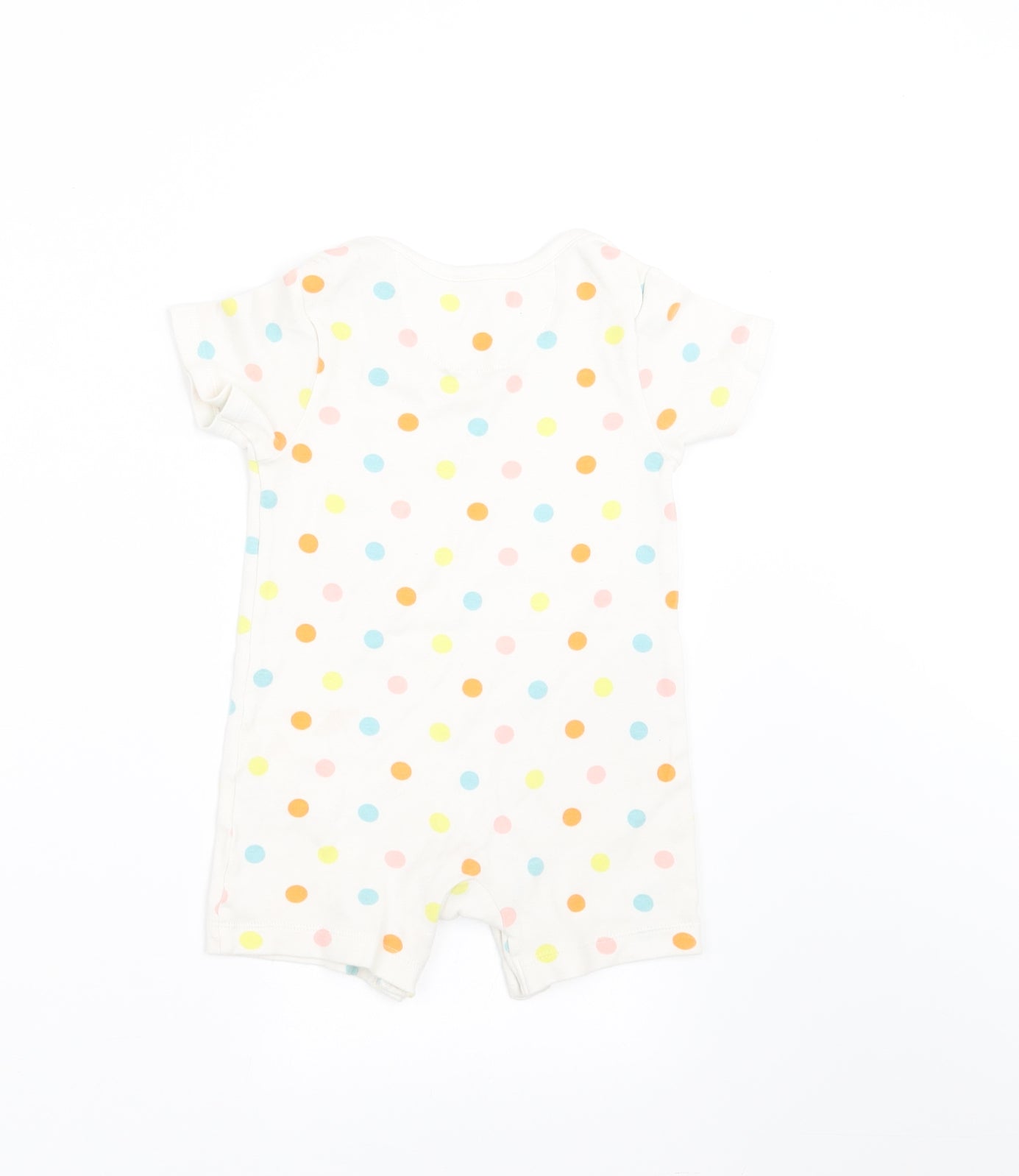 Marks and Spencer Girls White Polka Dot  Romper One-Piece Size 12-18 Months