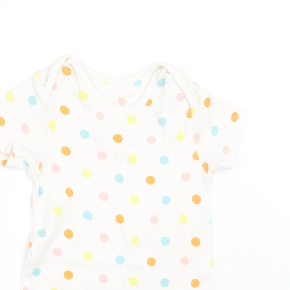 Marks and Spencer Girls White Polka Dot  Romper One-Piece Size 12-18 Months