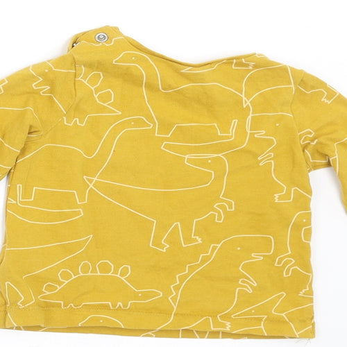 NEXT Boys Yellow Geometric  Basic T-Shirt Size 0-3 Months  - dinasours