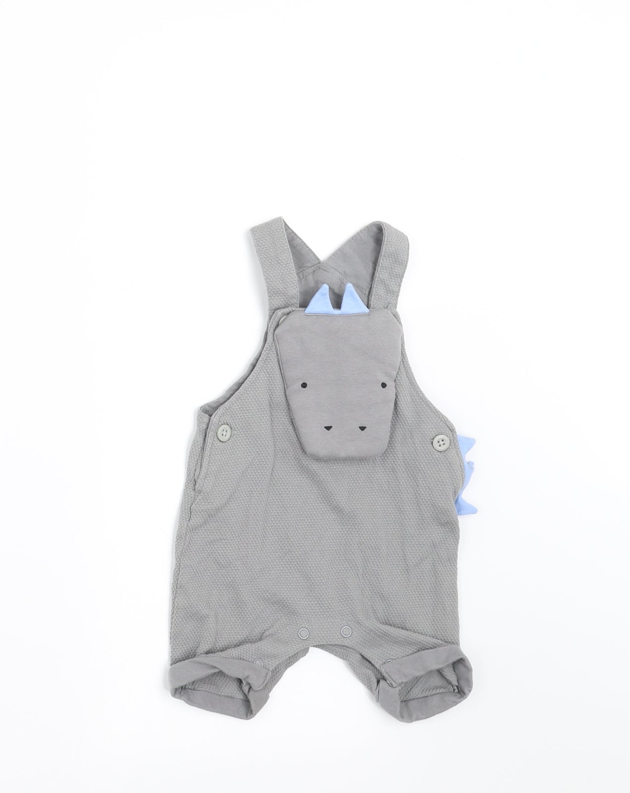 NEXT Boys Grey   Dungaree One-Piece Size 0-3 Months  - shorts