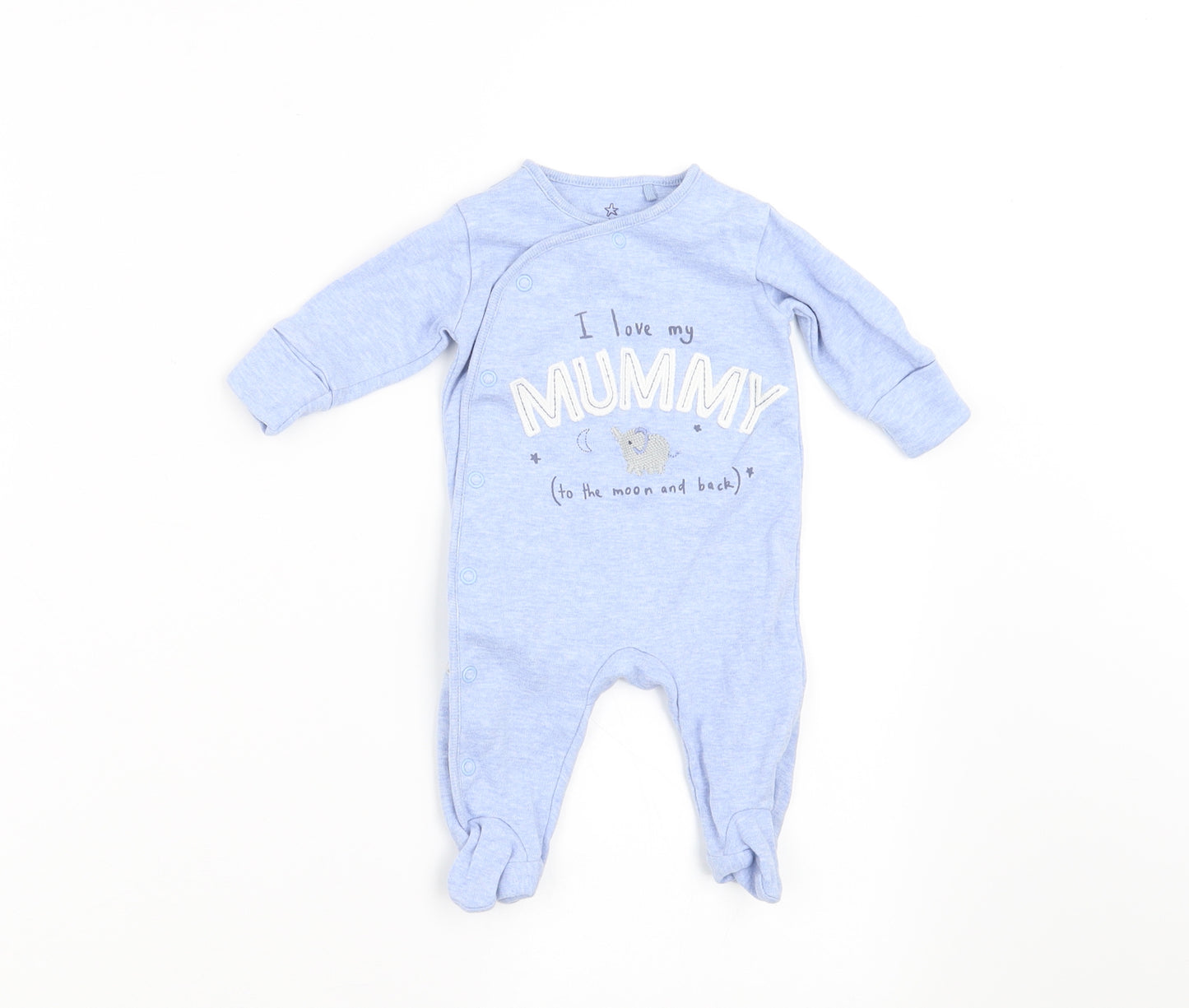 NEXT Boys Blue   Babygrow One-Piece Size Newborn  - I LOVE MY MUMMY TO THE MOON AND BACK