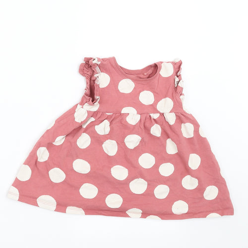 NEXT Girls Pink Polka Dot  A-Line  Size 9-12 Months