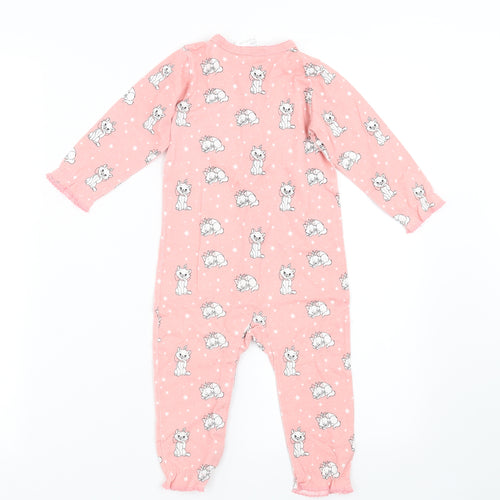 H&M Girls Pink Geometric  Babygrow One-Piece Size 9-12 Months  - Disney Aristocats