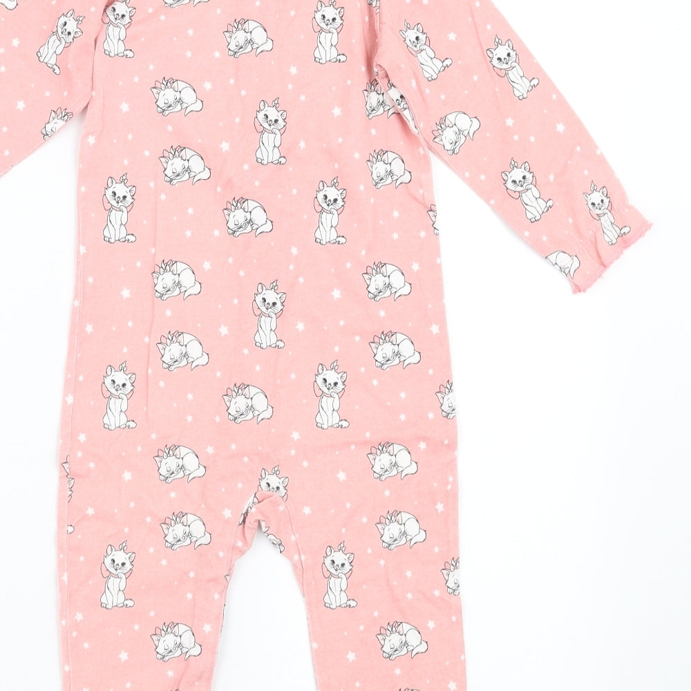 H&M Girls Pink Geometric  Babygrow One-Piece Size 9-12 Months  - Disney Aristocats